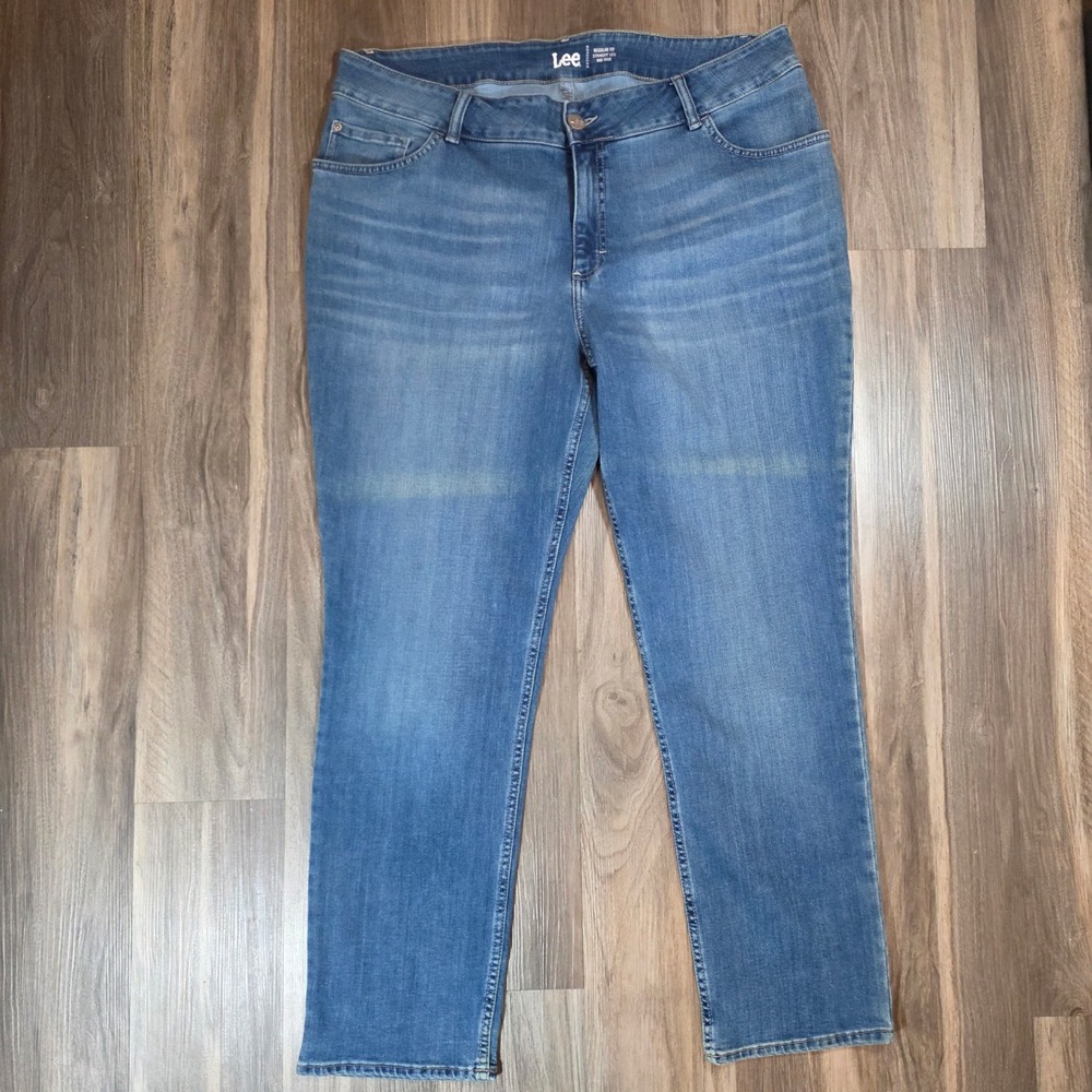 Sun Burned* Lee Regular Fit Straight Leg Mid Rise Denim Jeans Men 38x29‎